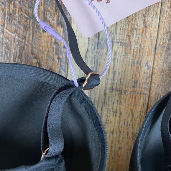 Savage X Fenty by Rihanna Women's 32D Caviar Black Soft N Savage Padded Demi Bra - Picture 8 of 16